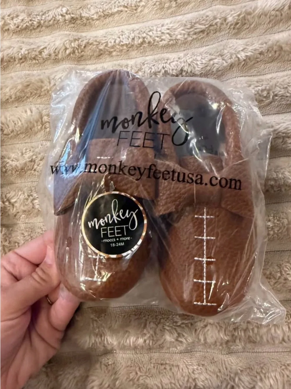 Monkey Feet Brown Soft Leather Moccasin Baby Shoes